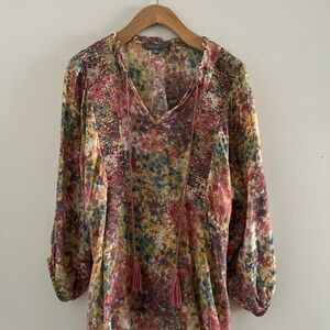 Vintage Sharagano Floral Blouse Sz S